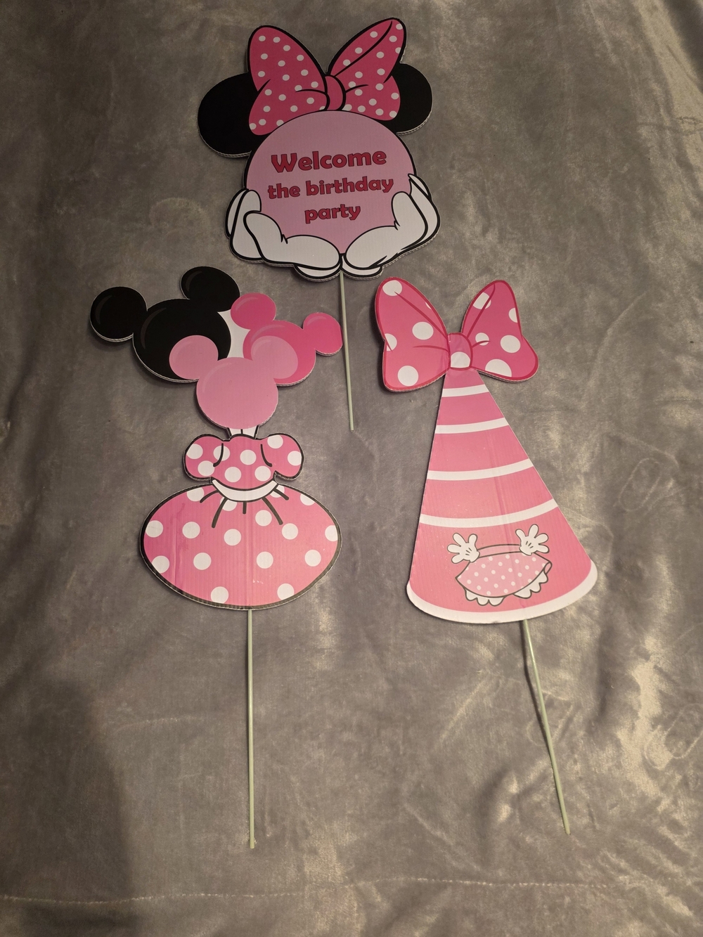 Pink Minnie Mouse-Inspired Party Photo Props - Pink Polka Dot Set
